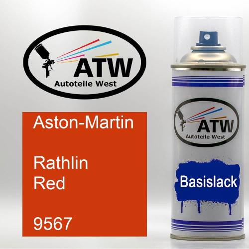 Aston-Martin, Rathlin Red, 9567: 400ml Sprühdose, von ATW Autoteile West.